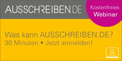 Live-Webinar für Produkthersteller: „Was kann AUSSCHREIBEN.DE?“