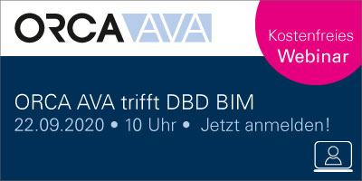 Live Webinar: ORCA AVA trifft DBD BIM – BIM-LV-Container aus Revit