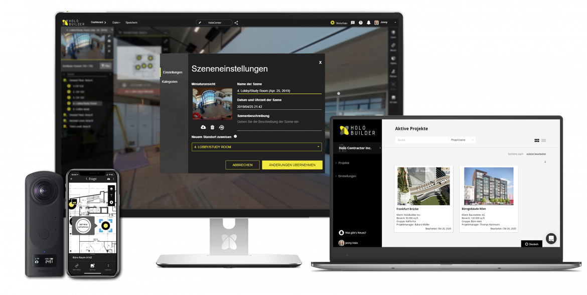 HoloBuilder Plattform für Baufortschrittsmanagement jetzt auch auf Deutsch verfügbar